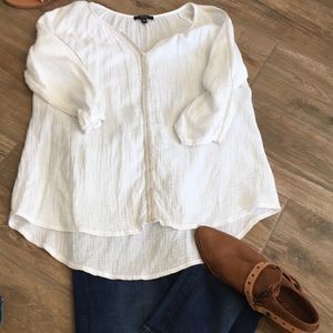 Very J cream 3/4 sleeve top